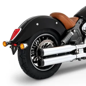 Escape Rinehart Racing 3.5″ Slip Ons Cromo - Negro para Indian '15-'24 Scout (Colas)