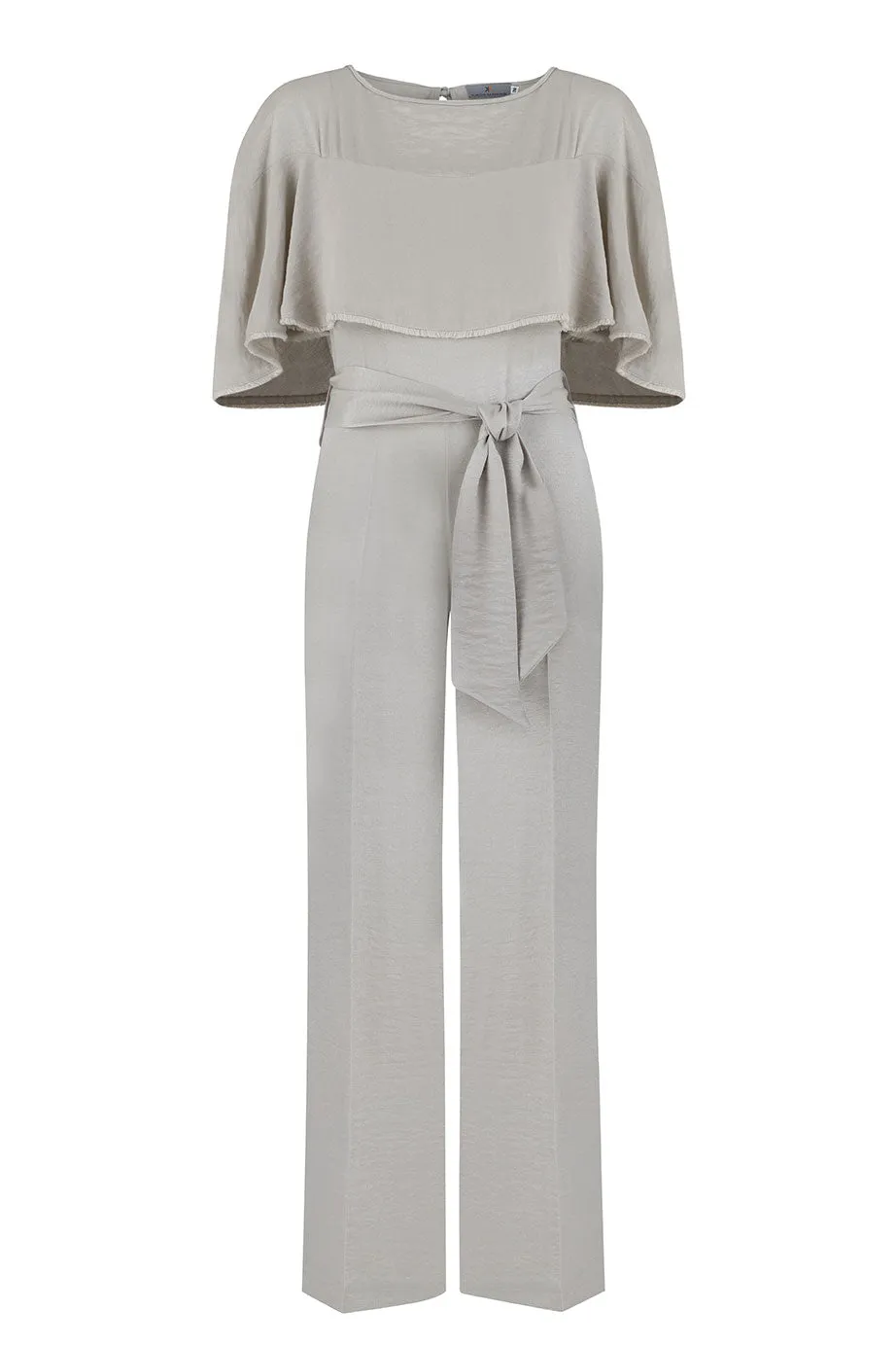 Marta Volant-Sleeve Plissee Jumpsuit