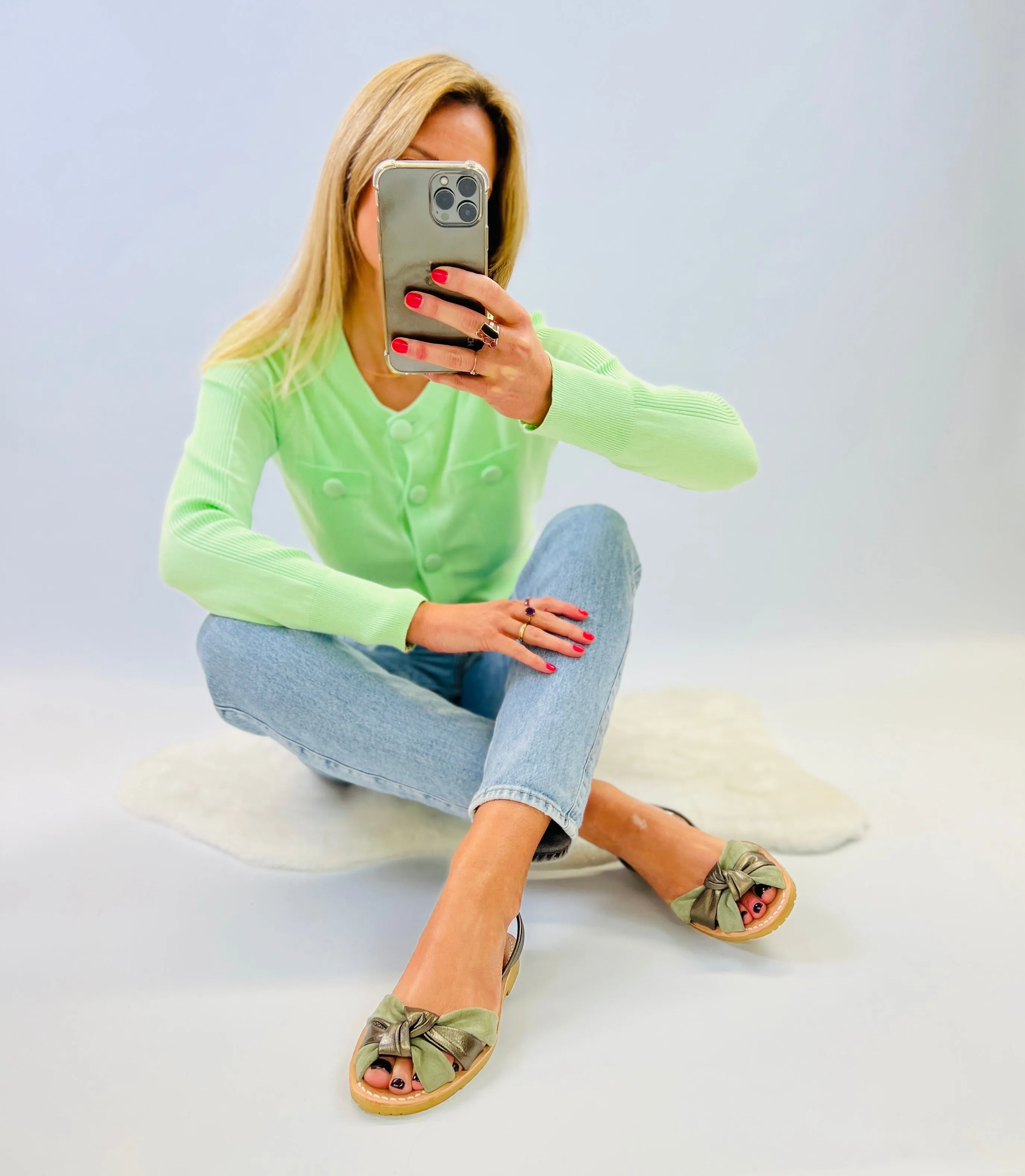 Meadow Peeptoe Knot Flats