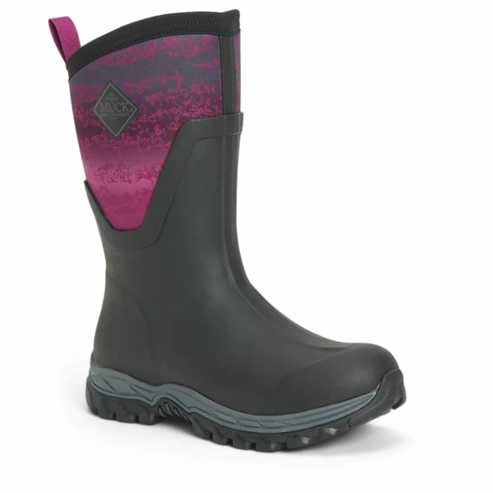 Muck Footwear Women ARCTIC SPORT II MID BLACK/MAGENTADIGIFADEPRINT