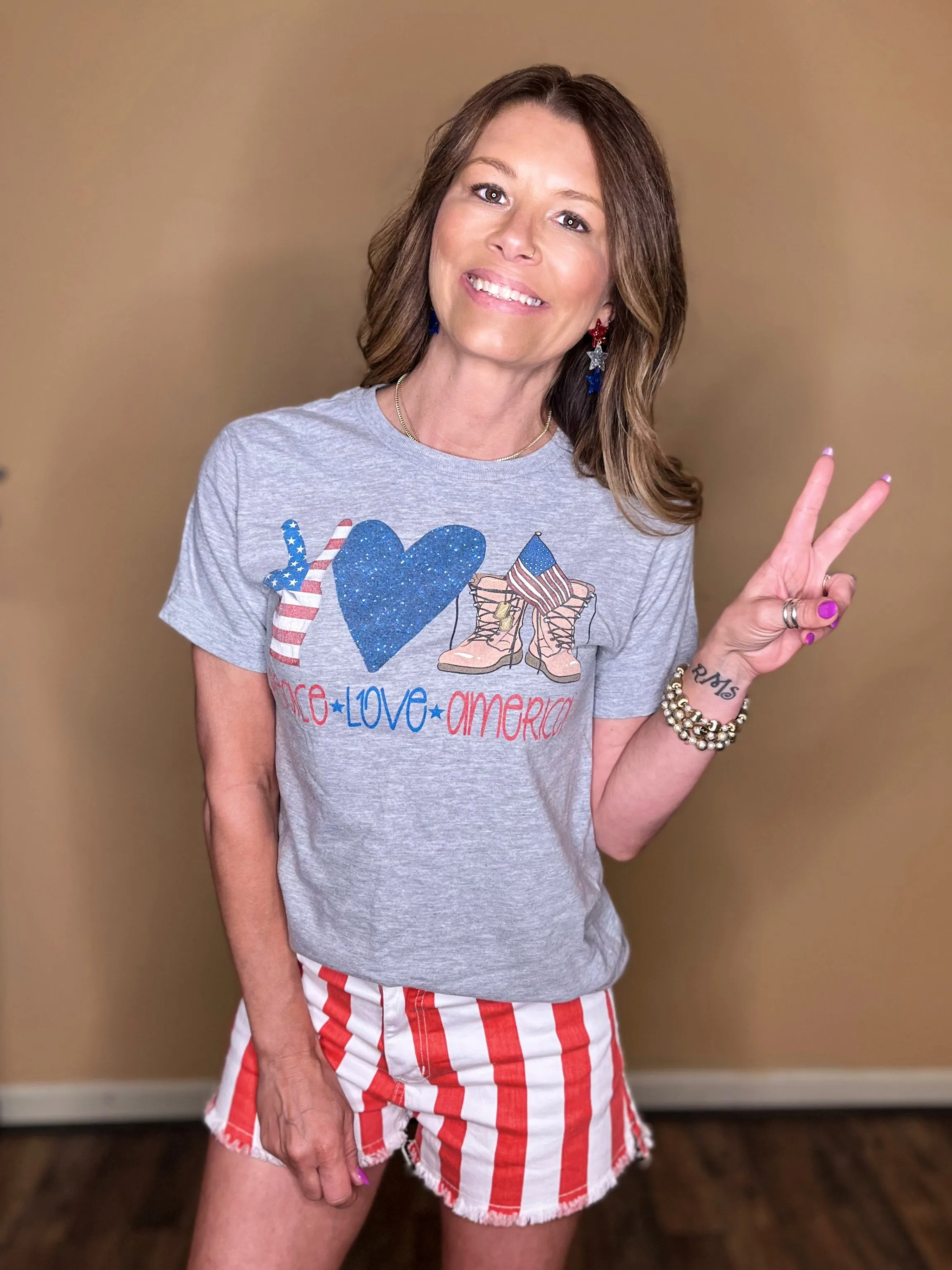 Peace Love America Graphic Tee