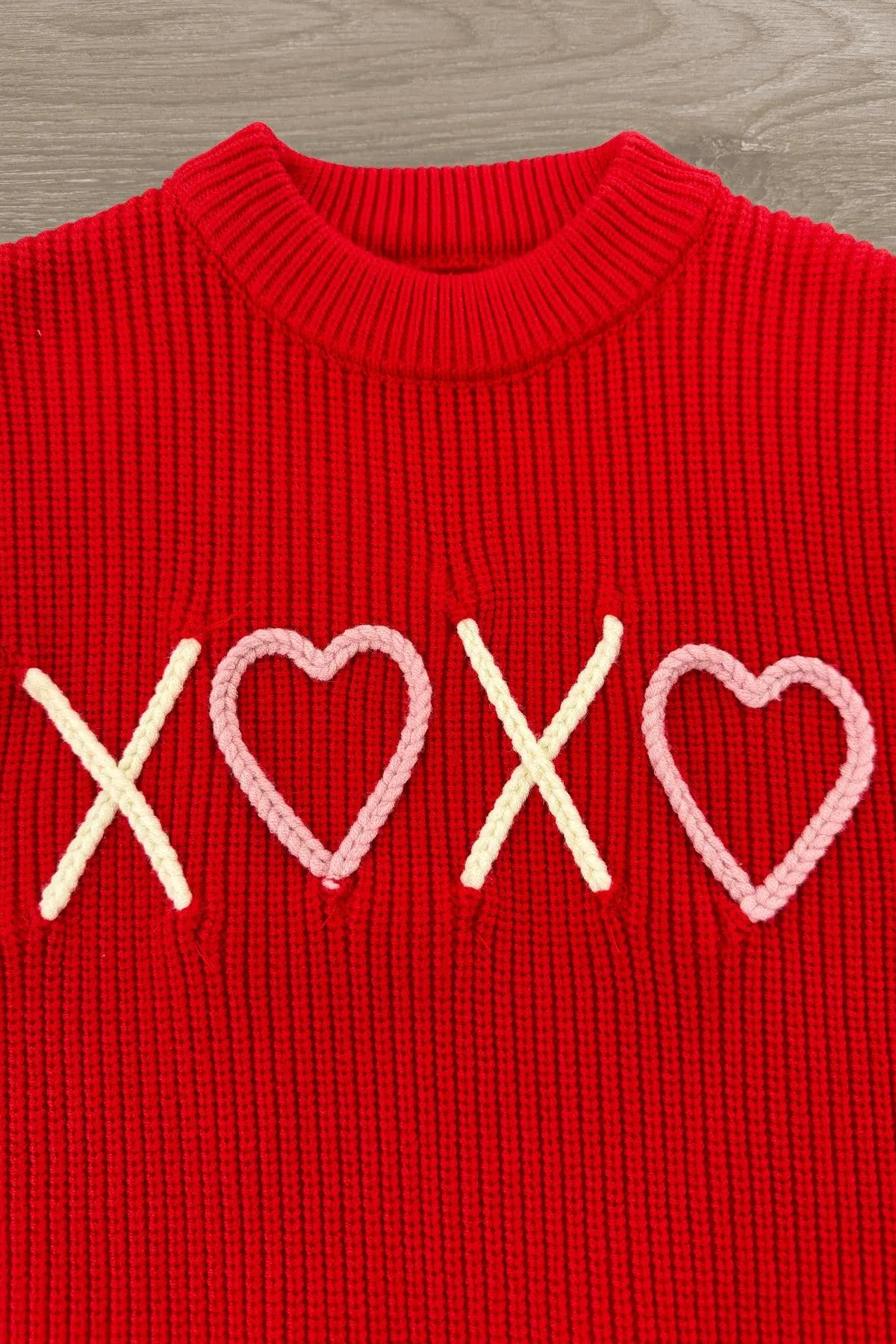 "XOXO" Red Knit Sweater
