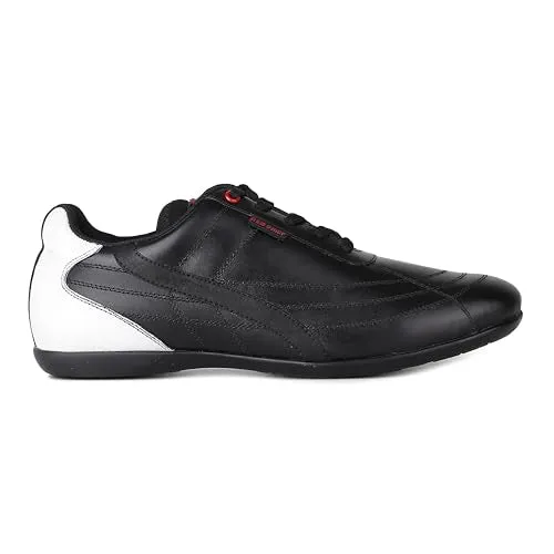 Red Chief Black Casual Sneakers for Men's Comfortable and Stylish Genuine Leather Everyday Shoes