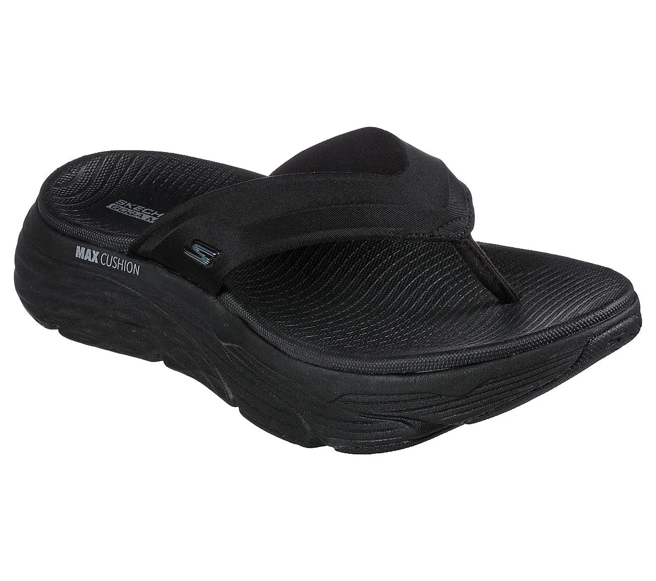 SKECHERS MAX CUSHIONING SANDAL - 229012 - BBK