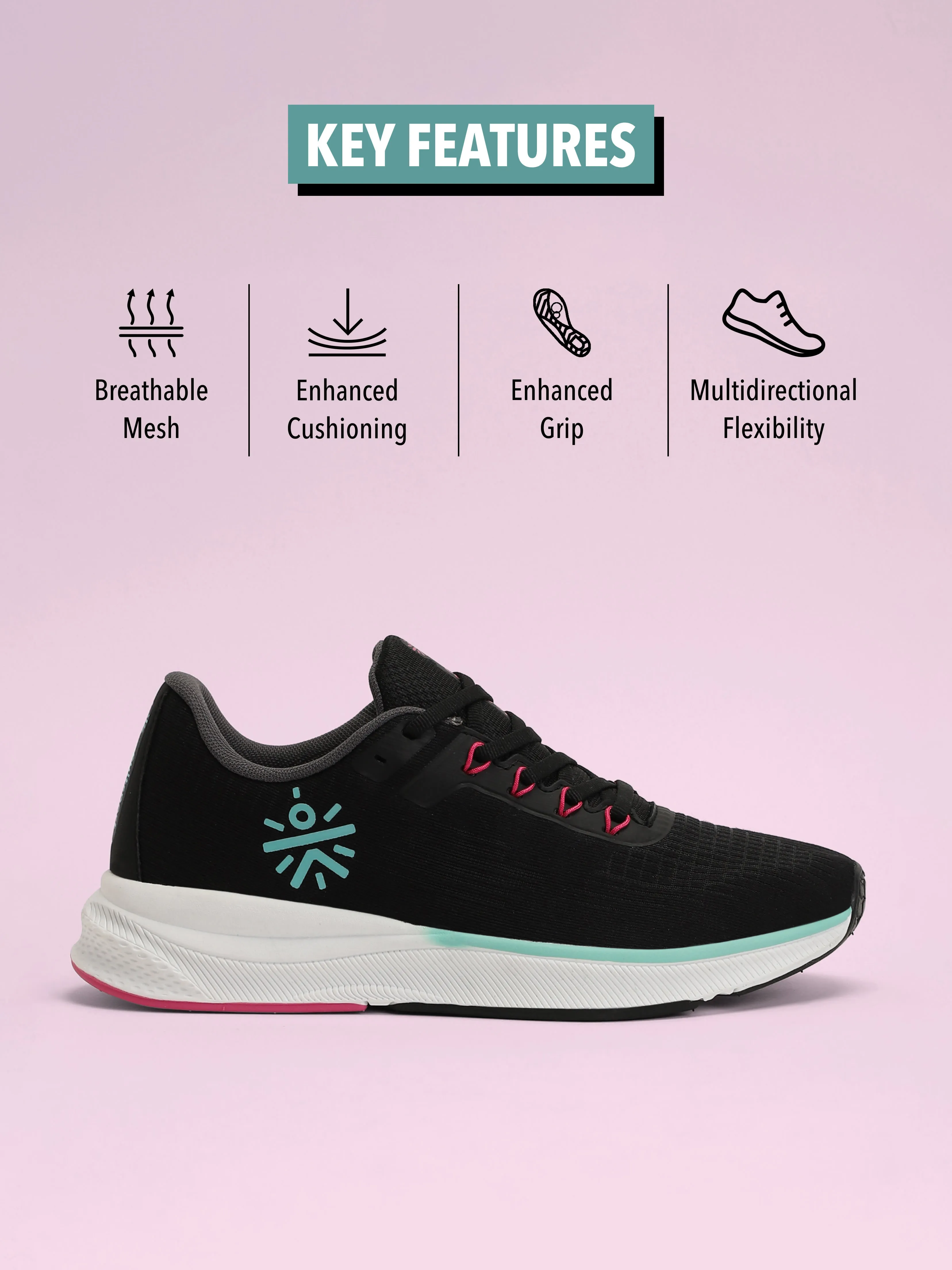 Thunderbird Women Running Shoes - Black